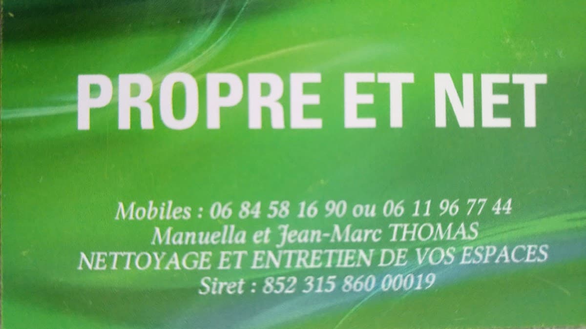 PROPRE ET NET