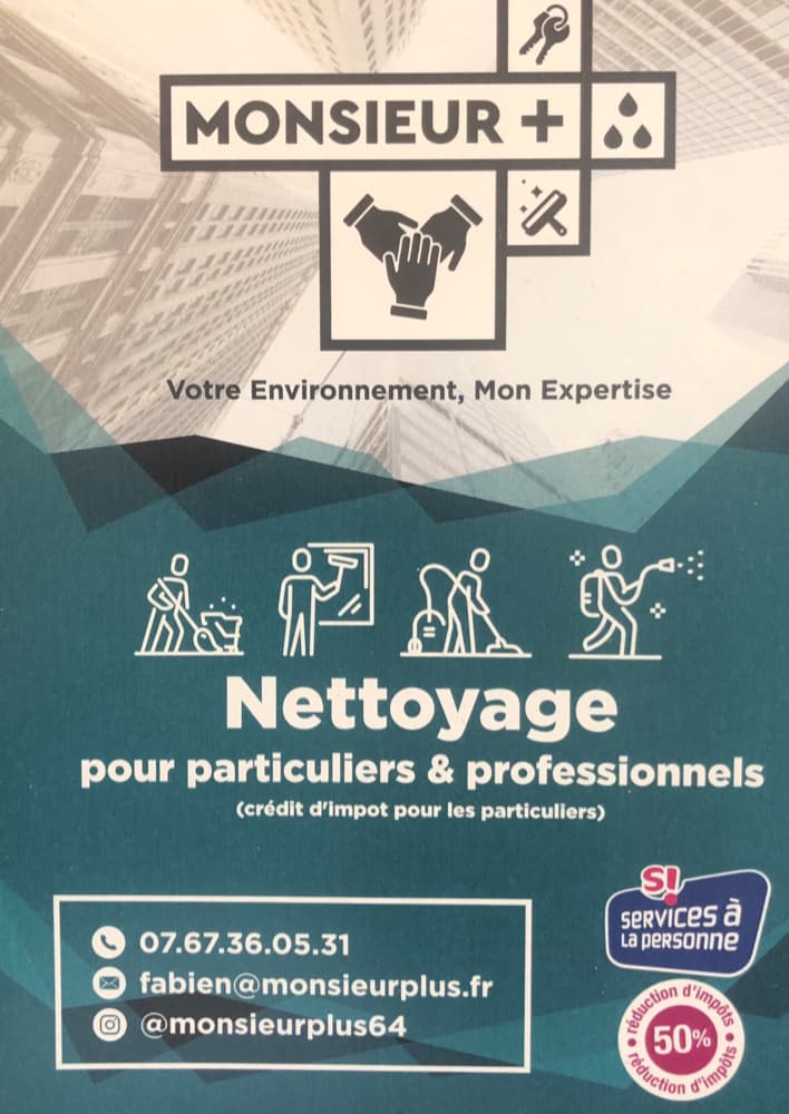 Monsieur Plus Nettoyage - Nettoyage Professionnel à Pau — société de nettoyage extrême à Pau