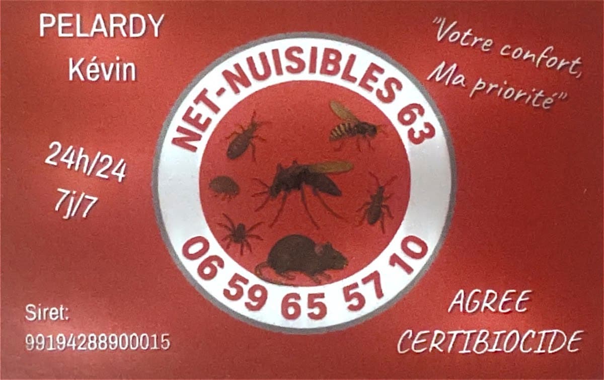 NET-NUISIBLES 63 — société de nettoyage extrême à Clermont-Ferrand