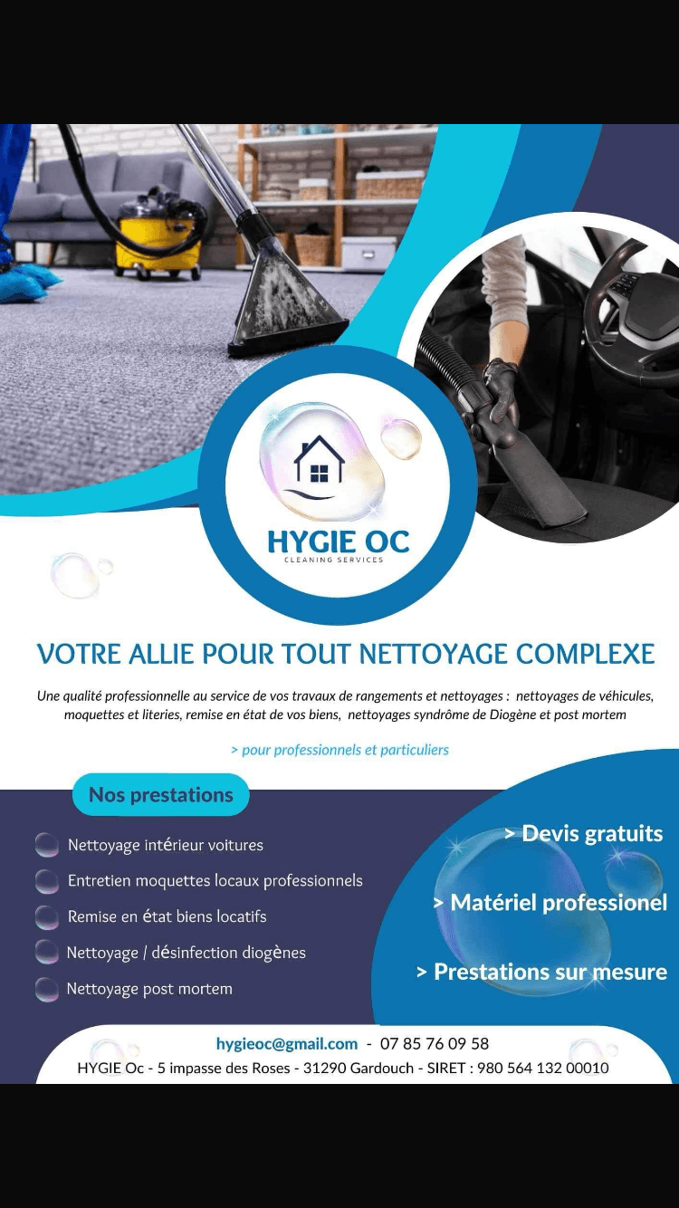 Hygie Oc — société de nettoyage extrême à Colomiers